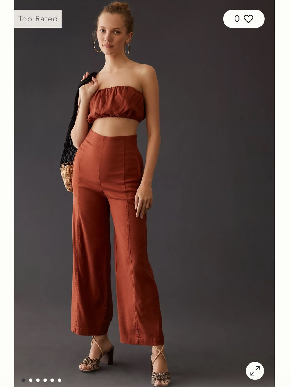 By Anthropologie Bandeau & Pants Set